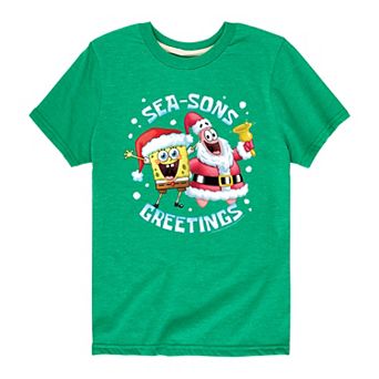 Boys 8-20 SpongeBob Seasons Greetings Tee