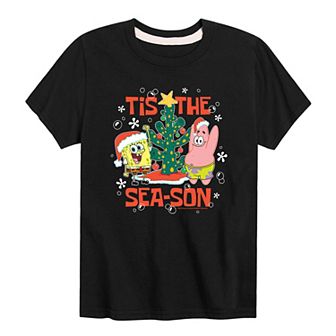Boys 8-20 SpongeBob Tis The Season Tee