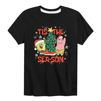 Boys 8-20 SpongeBob Tis The Season Tee