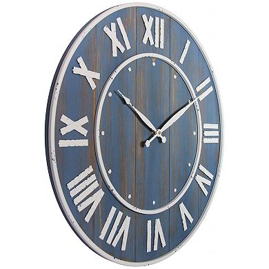 Infinity Instruments Wine Barrel Round Wall Clock