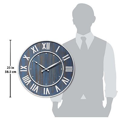 Infinity Instruments Wine Barrel Round Wall Clock