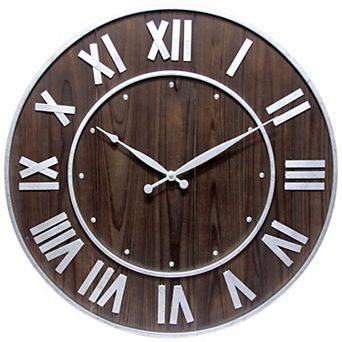 Infinity Instruments Wine Barrel Round Wall Clock