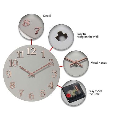 Infinity Instruments Vogue Round Wall Clock