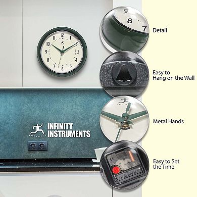Infinity Instruments Vintage Round Wall Clock