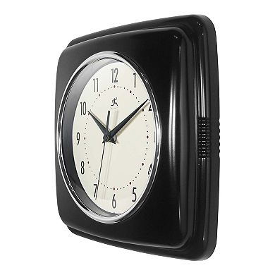 Infinity Instruments Retro Square Wall Clock