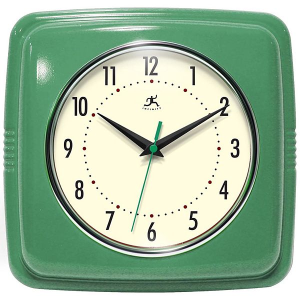 Infinity Instruments Retro Square Wall Clock