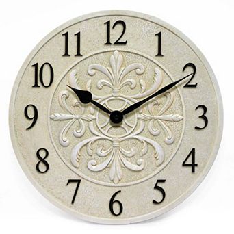 Infinity Instruments Fleur Outdoor Round Wall Clock