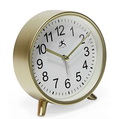 Infinity Instruments Gold Finish Alarm Clock