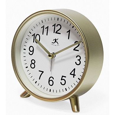Infinity Instruments Gold Finish Alarm Clock