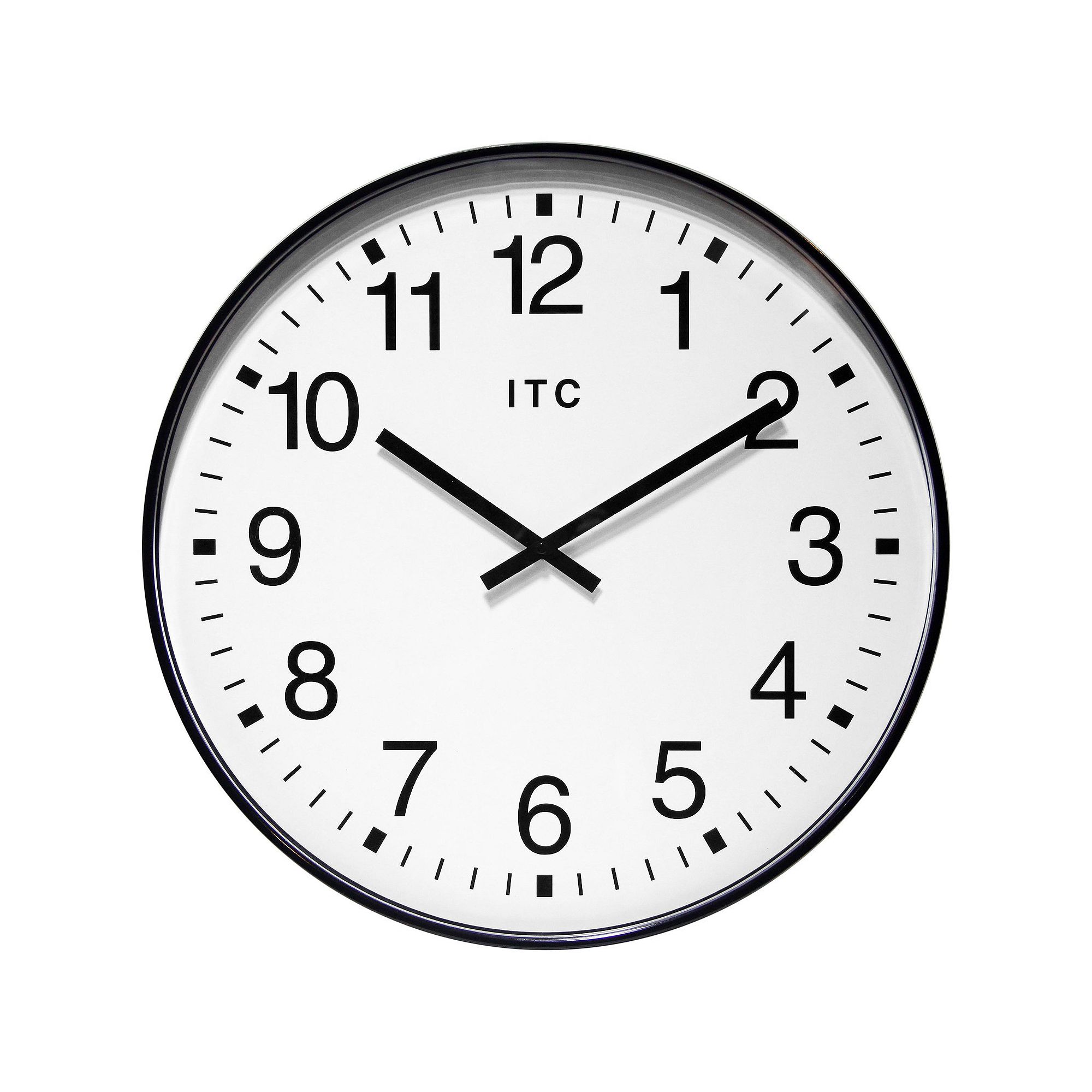 Infinity Instruments ITC Round Wall Clock, Black