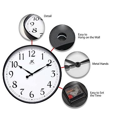 Infinity Instruments Office Round Wall Clock