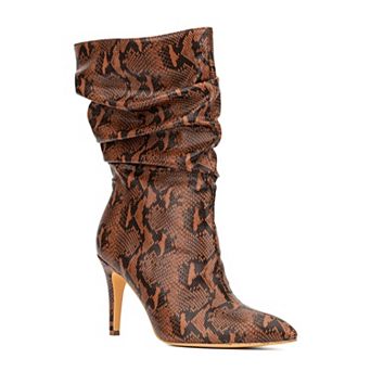 Fashion to Figure Fiona Women's Heeled Mid Calf Boots