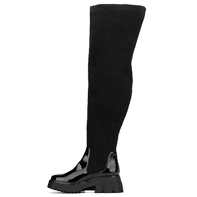 Fashion to Figure Odelia Women's Extra Wide Calf Thigh-High Boots