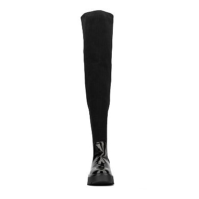 Fashion to Figure Odelia Women's Extra Wide Calf Thigh-High Boots
