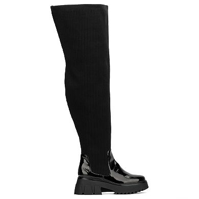 Fashion to Figure Odelia Women's Extra Wide Calf Thigh-High Boots