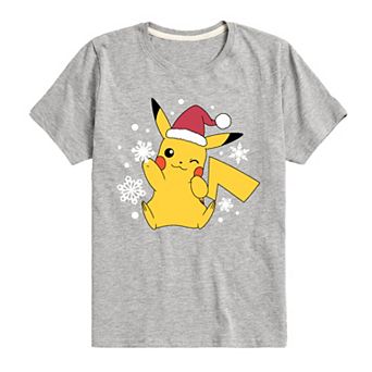 Boys 8-20 Pokemon Pikachu Snowflakes Tee