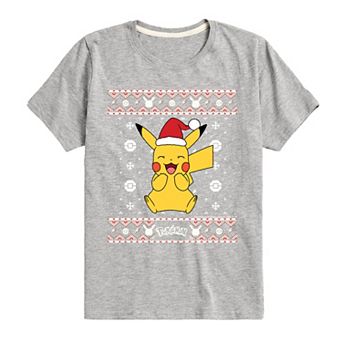 Boys 8-20 Pokemon Pikachu Holiday Tee