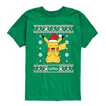 Boys 8-20 Pokemon Pikachu Holiday Tee