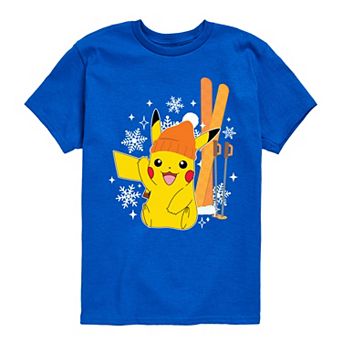 Boys 8-20 Pokemon Pikachu Skii Tee