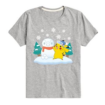Boys 8-20 Pokemon Piplup Snowman Tee