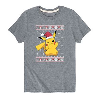 Boys 8-20 Pokemon Pikachu Ugly Sweater Tee