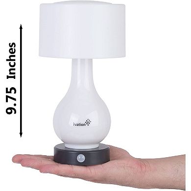 Ivation 6-LED Battery Powered Lamp, Motion Sensing Table Lamp w/Multi Zone Light