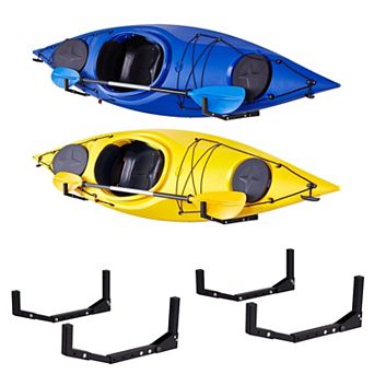 RaxGo Kayak Wall Hanger, Heavy Duty Wall Mounted Kayak Storage Rack - 2 Pairs