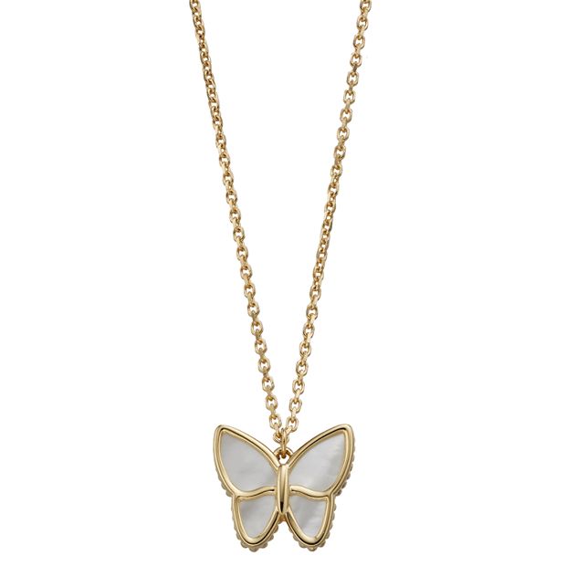 Mother of deals pearl butterfly pendant