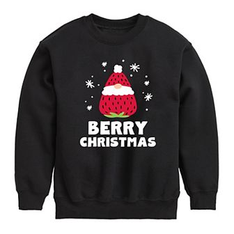 Boys 8-20 Berry Christmas Gnome Fleece Graphic Top