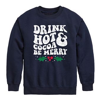 Boys 8-20 Drink Hot Cocoa Be Merry Fleece Graphic Top