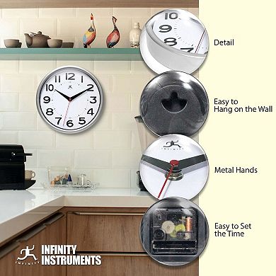 Infinity Instruments Metro Round Wall Clock
