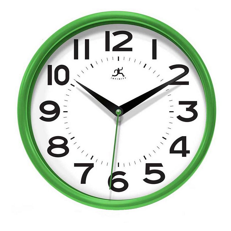 Infinity Instruments Metro Round Wall Clock, Green