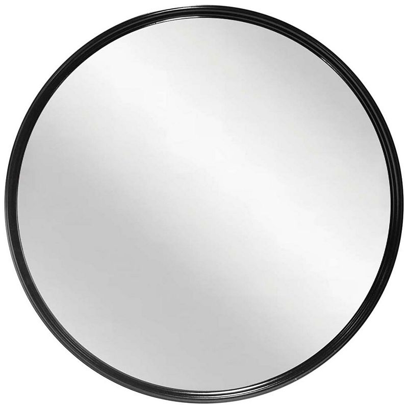 Infinity Instruments Deep Round Wall Mirror, Black