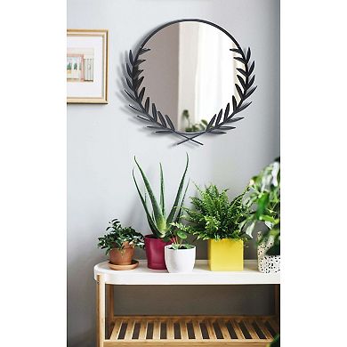 Infinity Instruments Emperor Leaves Round Wall Mirror