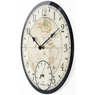 Infinity Instruments Orbis Outdoor Round Wall Clock