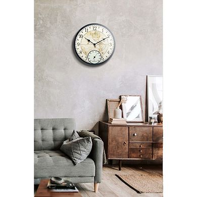 Infinity Instruments Orbis Outdoor Round Wall Clock