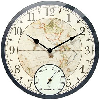 Infinity Instruments Orbis Outdoor Round Wall Clock