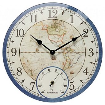 Infinity Instruments Orbis Outdoor Round Wall Clock