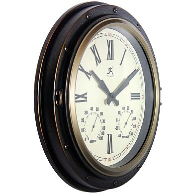 Infinity Instruments Forecaster Outdoor Roman Round Clock