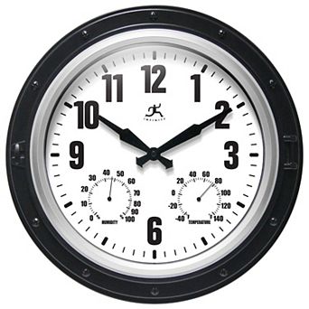 Infinity Instruments Forecaster Outdoor Round Wall Clock