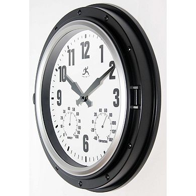 Infinity Instruments Forecaster Outdoor Round Wall Clock