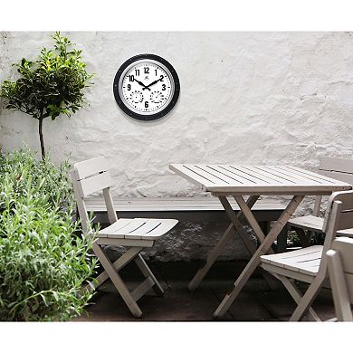 Infinity Instruments Forecaster Outdoor Round Wall Clock