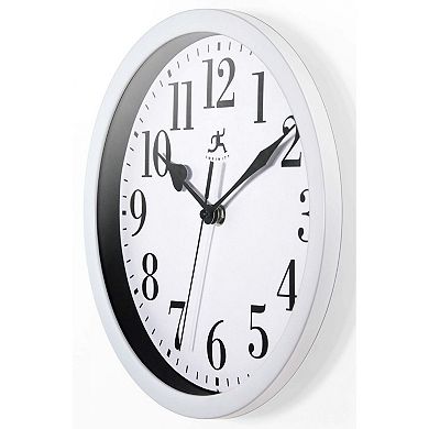 Infinity Instruments Classic White Wall Clock