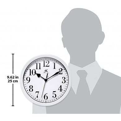Infinity Instruments Classic White Wall Clock