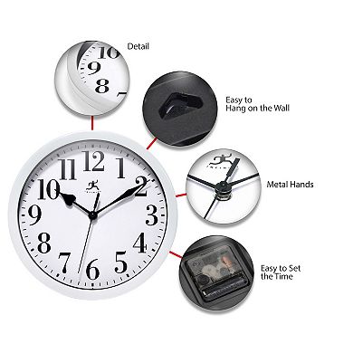 Infinity Instruments Classic White Wall Clock