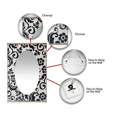 Infinity Instruments French Country Floral Wall Mirror