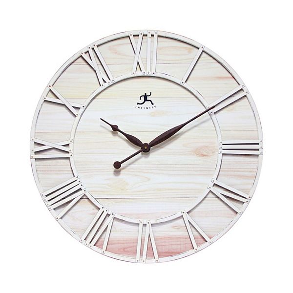 Infinity Instruments Farmhouse Fusion Round Wall Clock