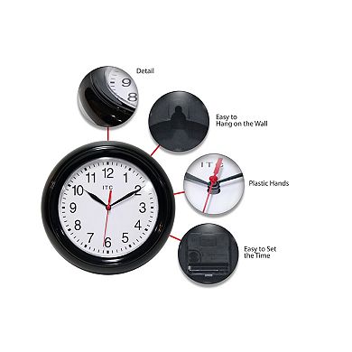 Infinity Instruments Focus ITC Round Wall Clock