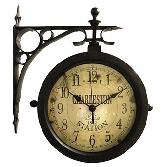 Infinity Instruments Charleston Outdoor Round Wall Clock
