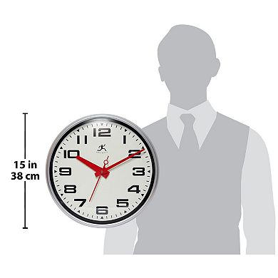 Infinity Instruments Lexington Office Round Wall Clock